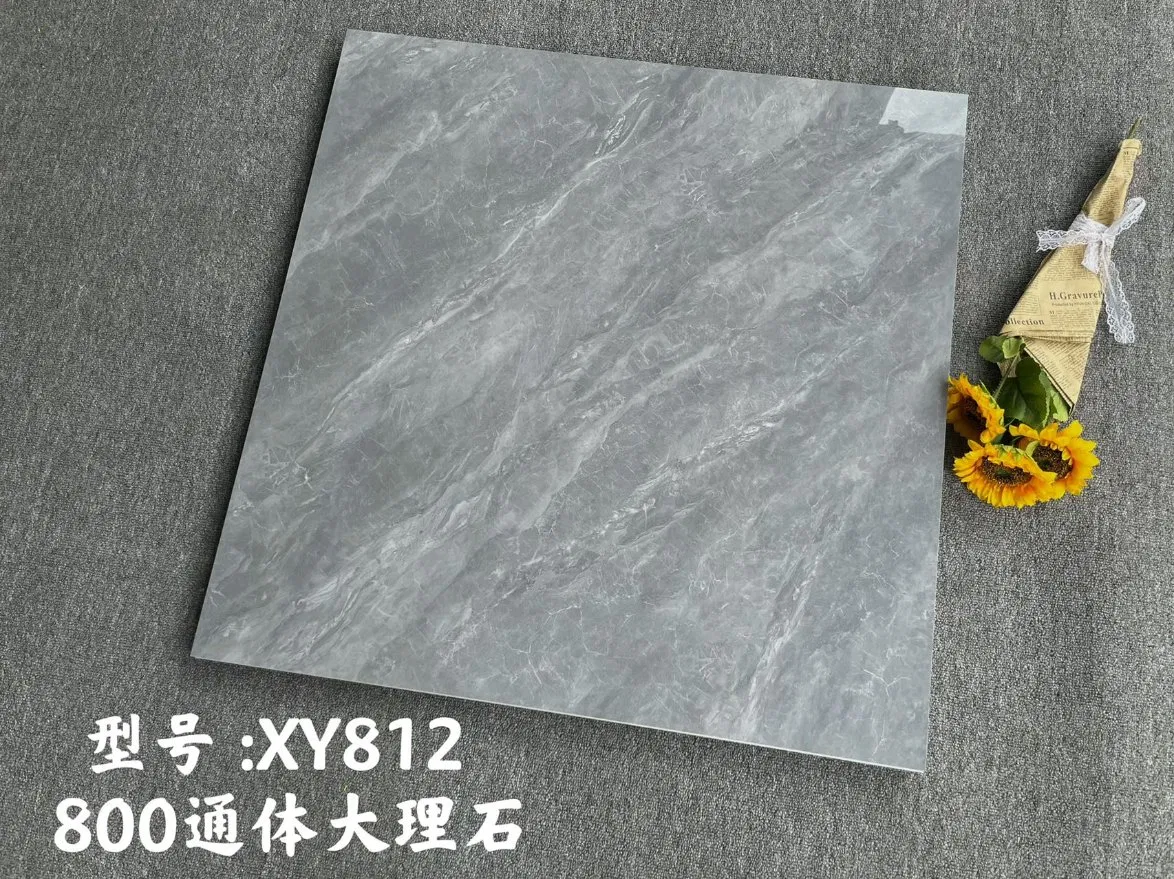 China Guangdong Ceramic Marble Texture Floor Living Room Modern Gray 800*800 Bedroom Brick Marble Porcelain Stair Tile Non-Slip Marble