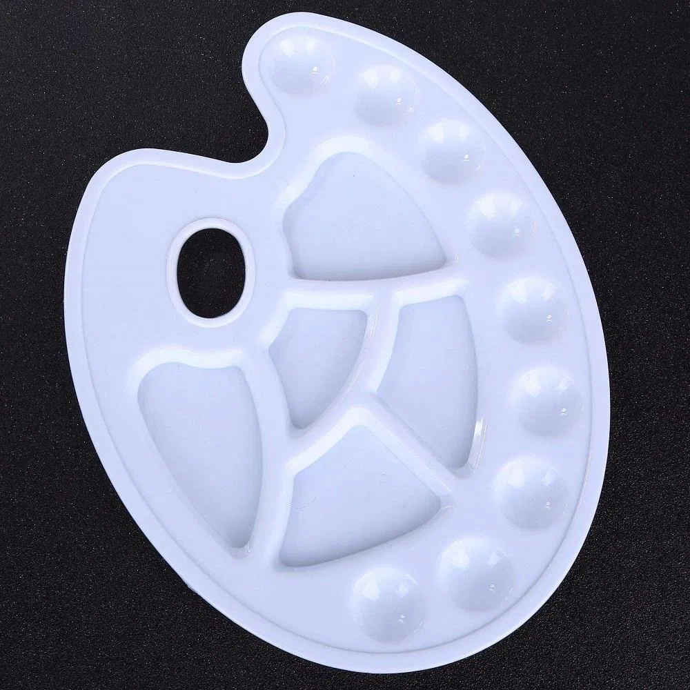 Color Mixing Palette Wholesale for Painting Custom Shaped White Porcelain Palette for School