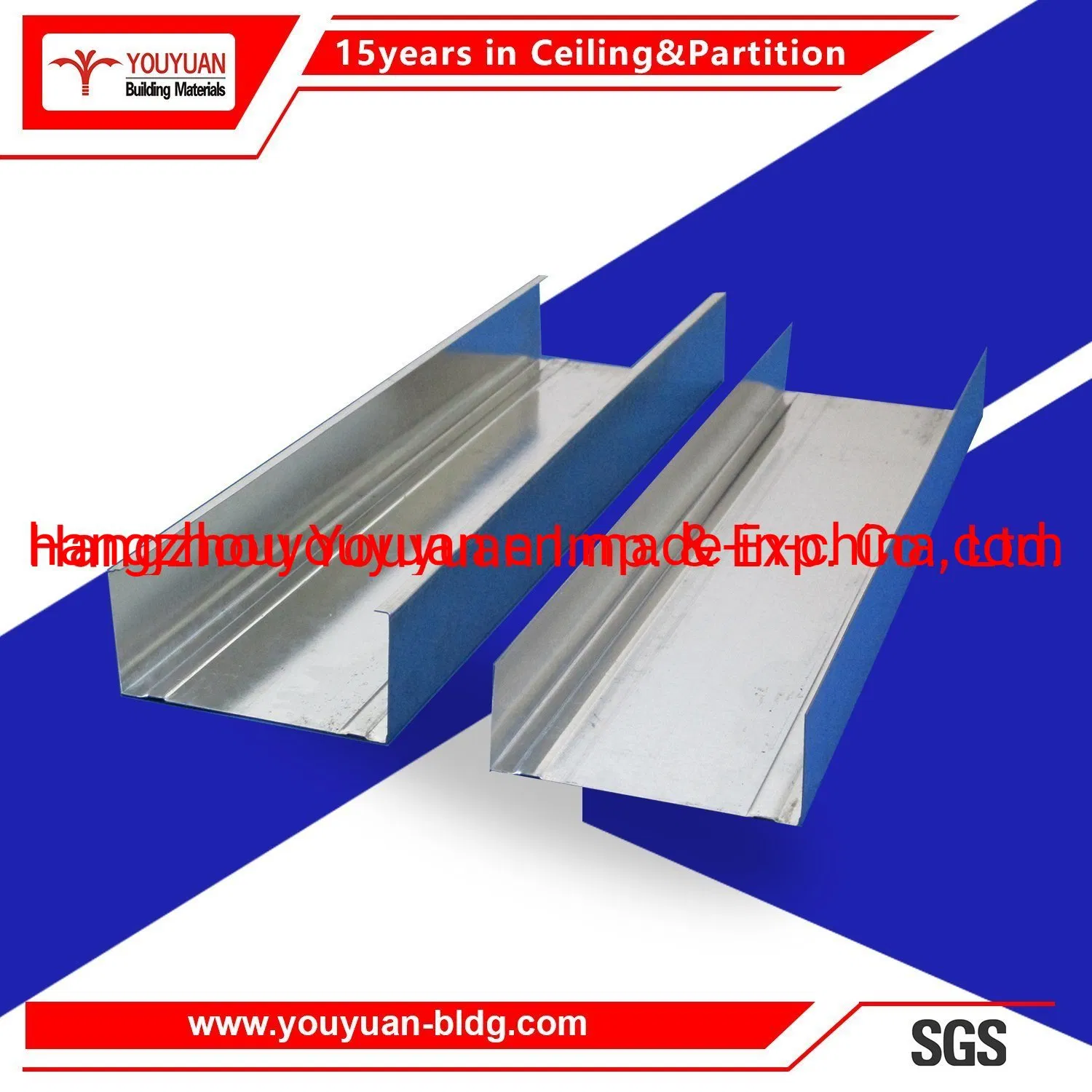 Ceiling Omega Profile Galvanized Light Steel Vigueta for Gypsum