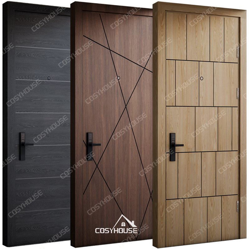Modern Interior Wooden Doors for Bedroom and Living Room Custom Design MDF or Solid Wood Room Doors with Soundproof and Stylish Finish