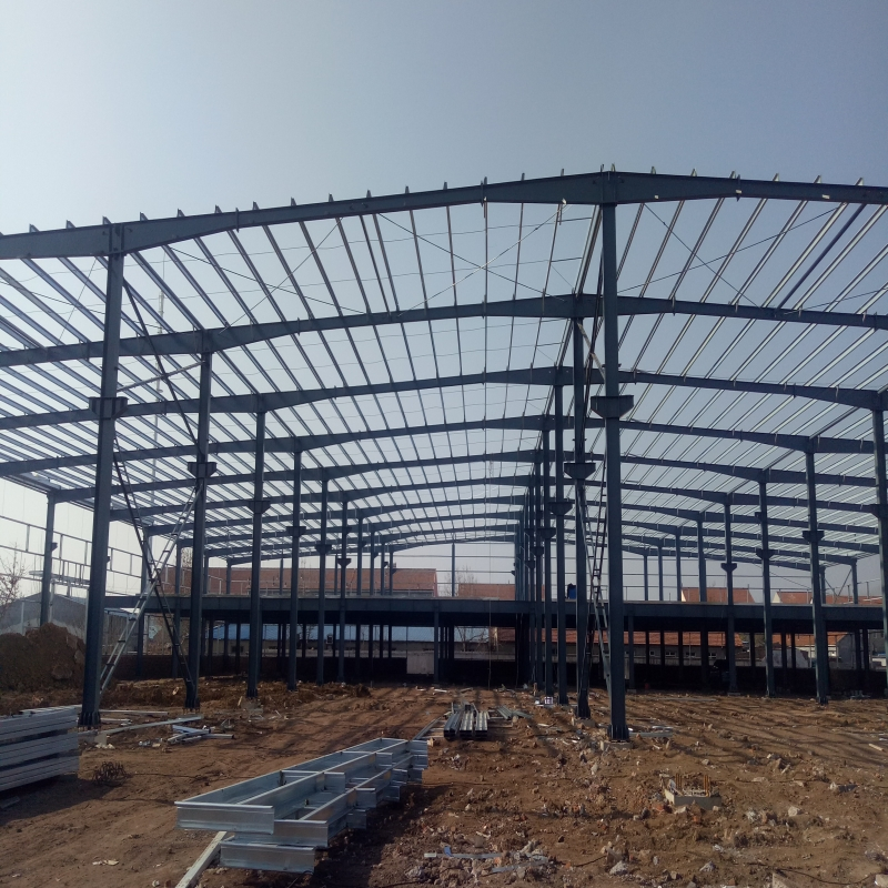 Customized Prefab Light Steel Structure Warehouse Buildings with Wall and Roof Panel