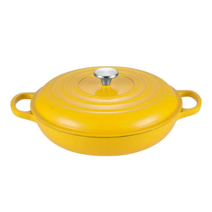 Чугунная эмалированная жаровня 3.8 л для стола