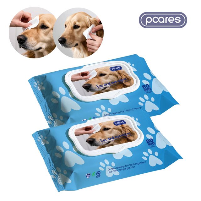 Custom Dog Cat Grooming Wipes Private Label Dental Care Finger Pet Wet Wipes for Eyes Teeth Ears Mouth Deep Cleaning
