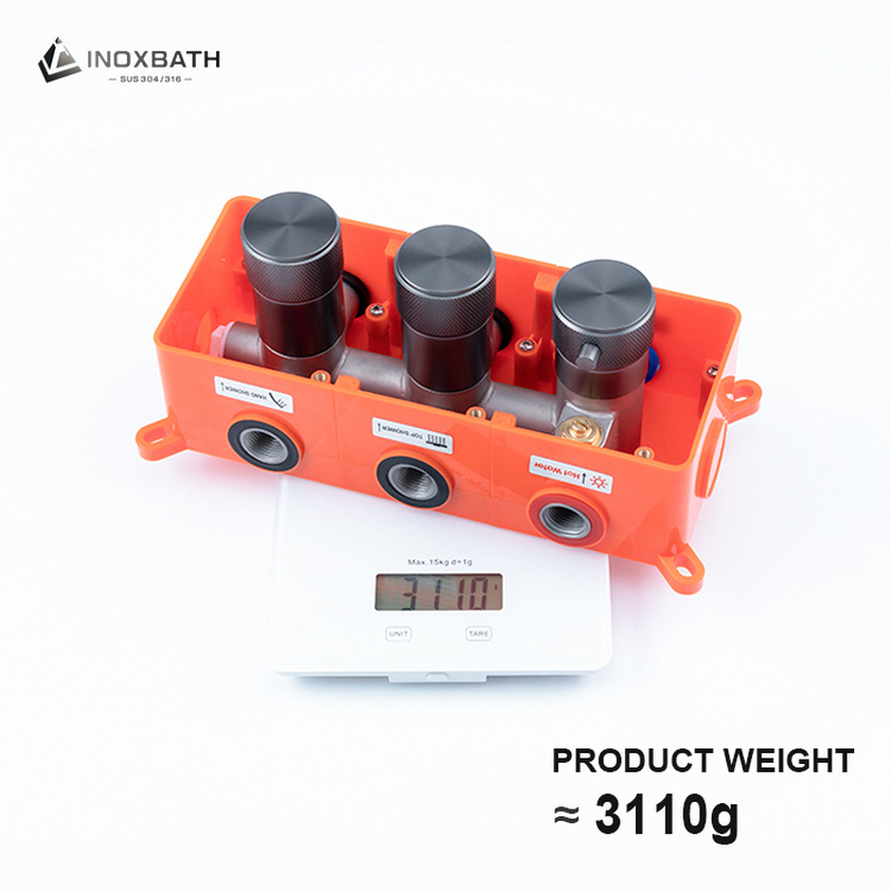 Premium Brushed Stainless Steel Shower System with Overhead Rain Shower and Handheld Wand