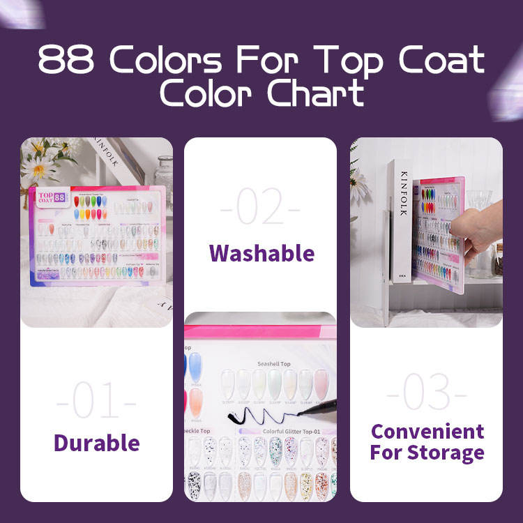Top Coat 88 Colors Color Book Wholesale Nail Supplies Custom Logo Private Label Color Vegan Organic UV Nail Gel Polish