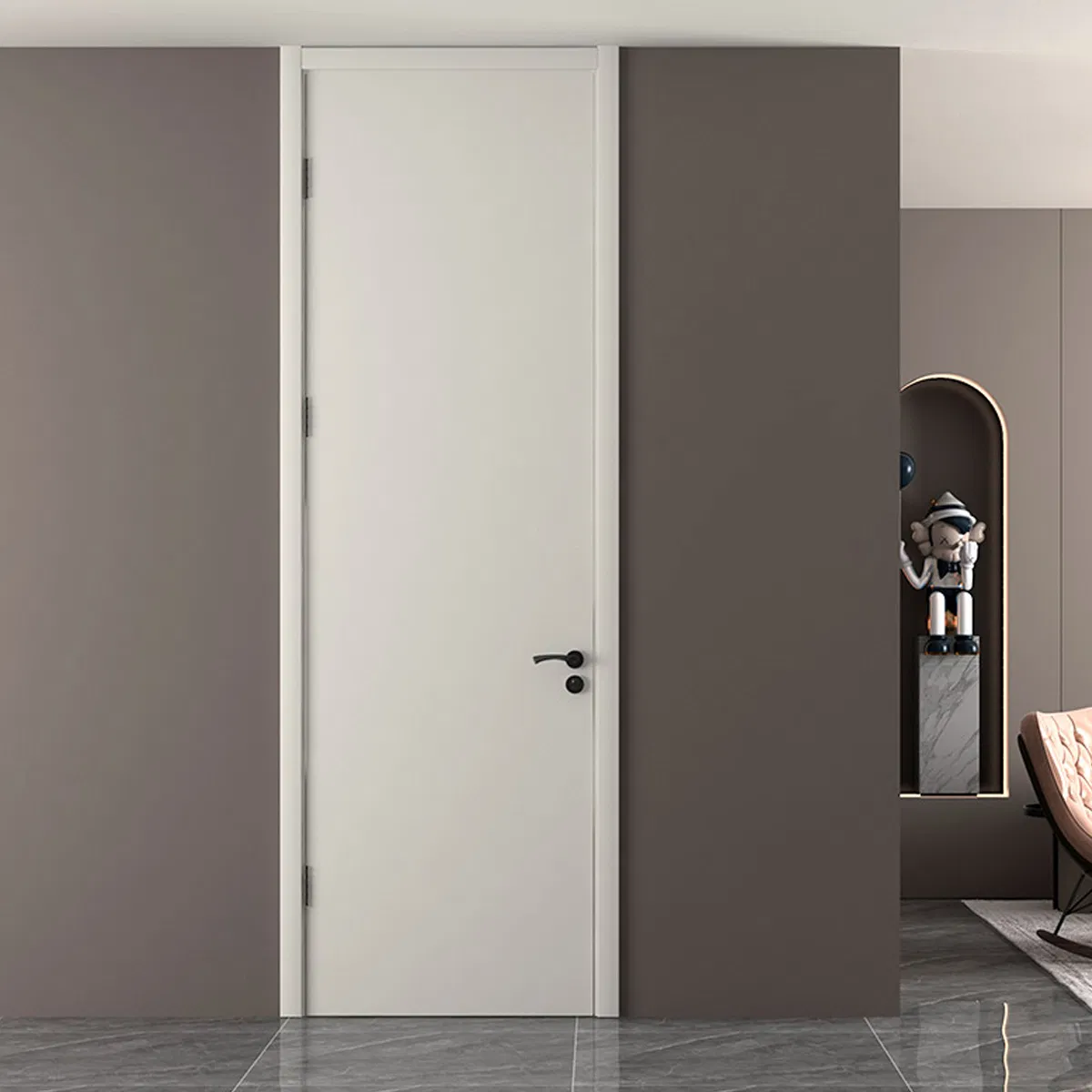 Modern Wooden Interior Door High Quality PVC Wooden Solid Wood Door Customized Interior Timber Wooden Doors