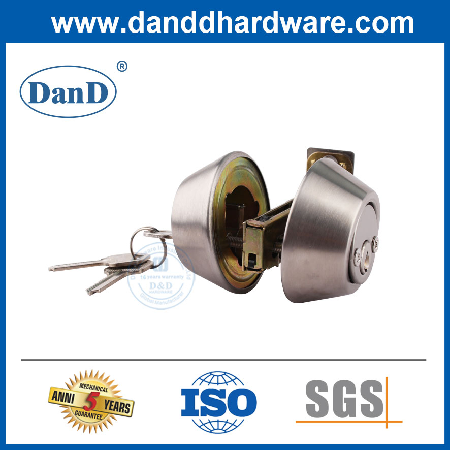 Double Cylinder Keys SS304 Entrance Door Handle Deadbolt Lockset
