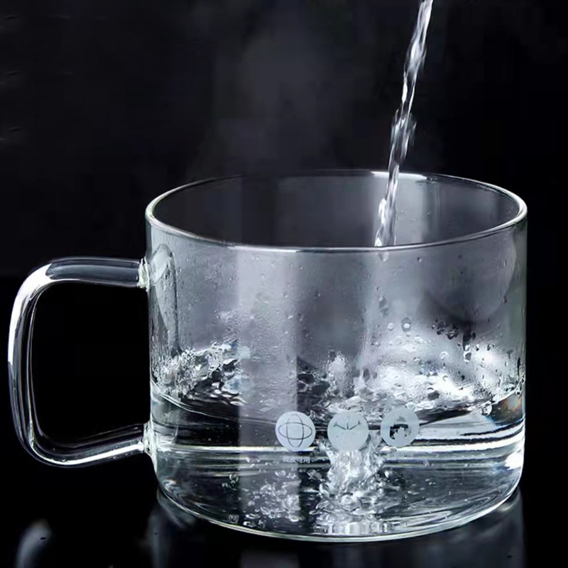 Stove Top Safe Glass Bowl with Handle Microwavable Glass Pot