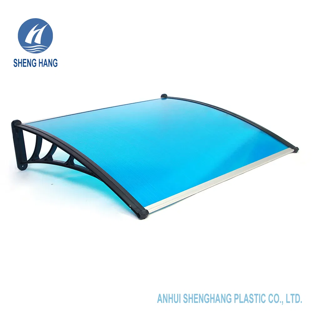 Waterproof Plastic Window Awning Rain Shelter Polycarbonate Door Canopy