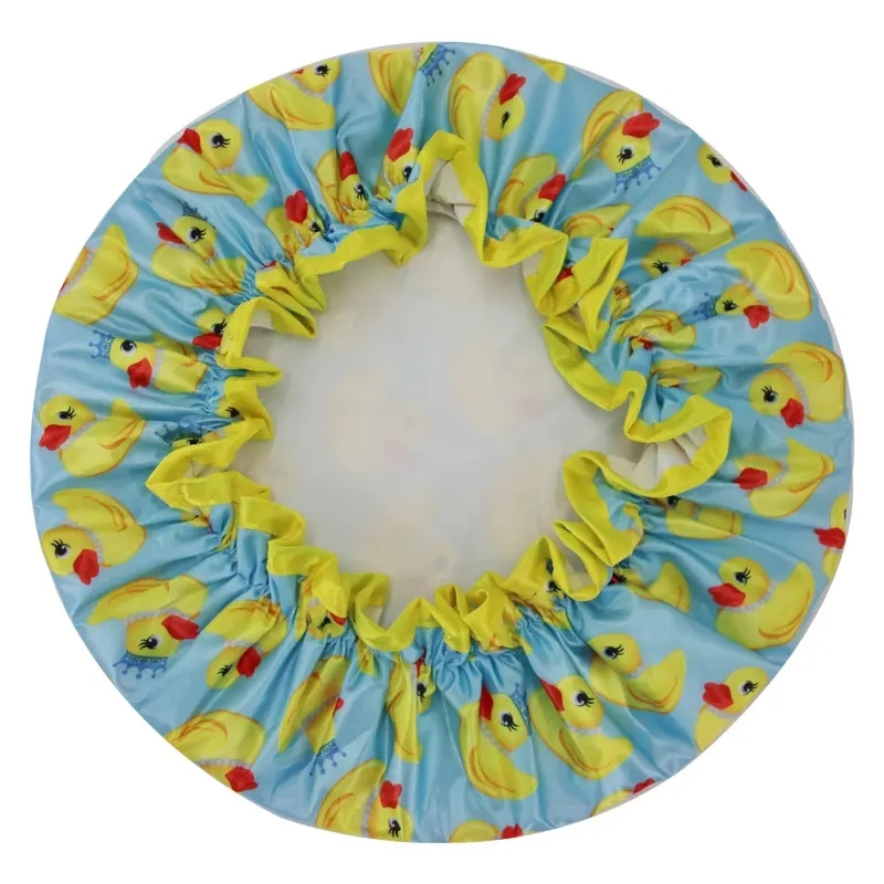 High Duck Shower Caps Satin Reusable Custom Waterproof Shower Cap