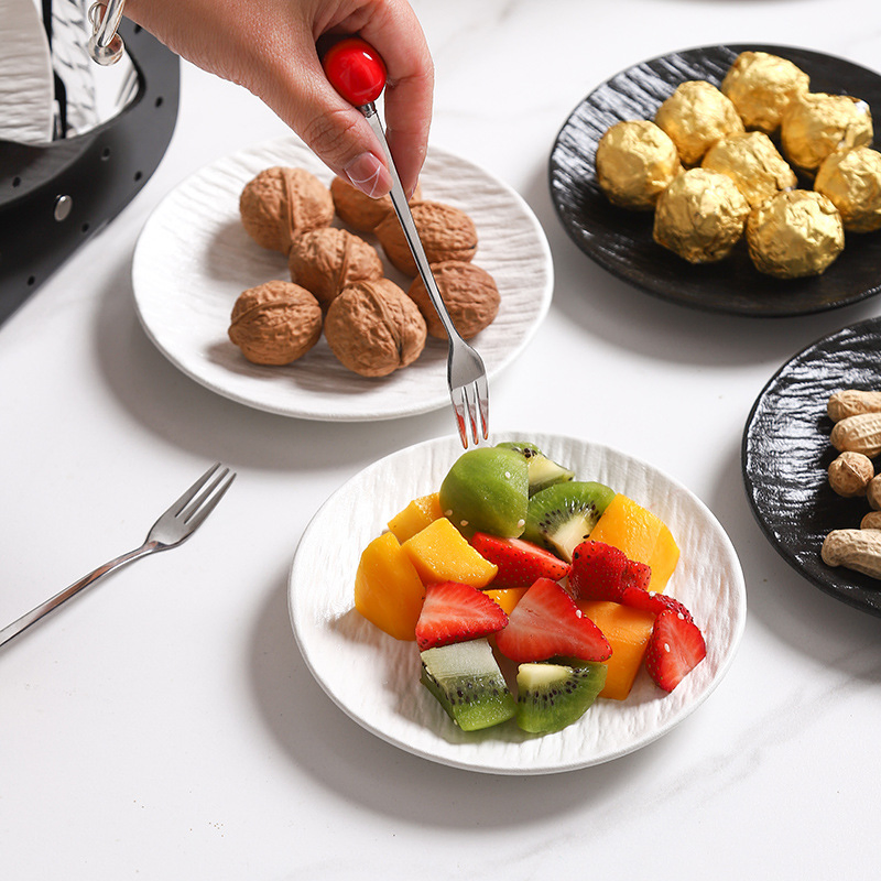 High-Temperature Mini Stainless Steel Fork and Plate Set