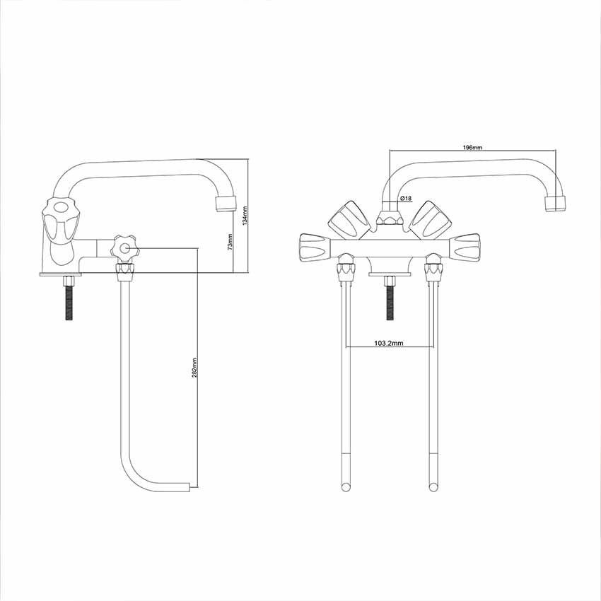 High Quality Single Hole Hot and Cold Kitchen Sink Faucets Stainless Steel Water Mixer Tap
