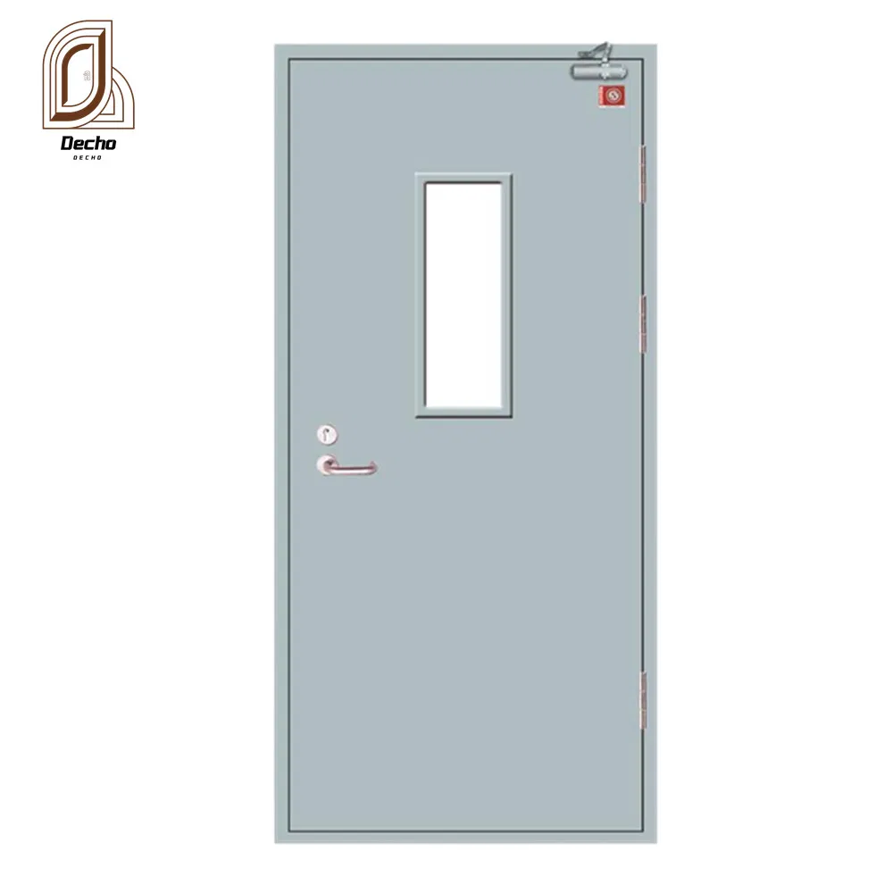 Противопожарная металлическая дверь с остеклением