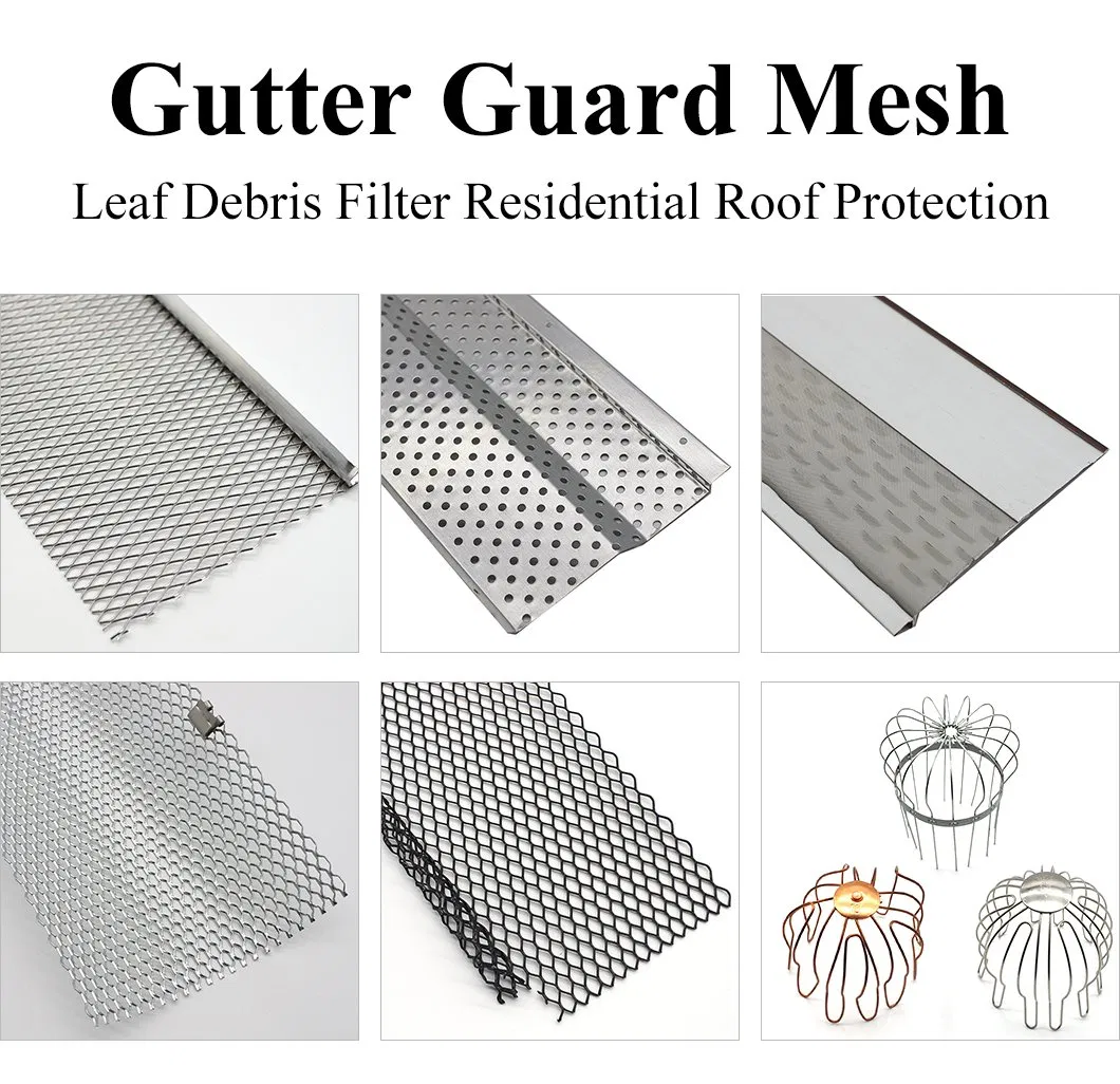 High Filtration Efficient Protective Metal Gutter Guard Mesh for Shopping Mall Gutters