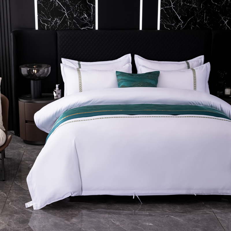 Textiles Parure De Lit 4 Pieces 3D Cotton Wool Hotel Bedding Set