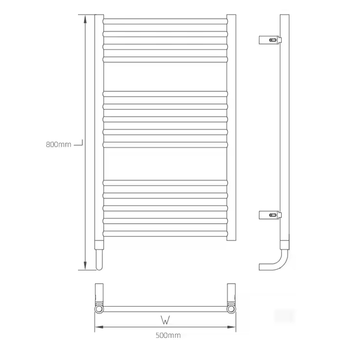 Modern Wall-Mounted Heated Towel Rack for Stylish Homes