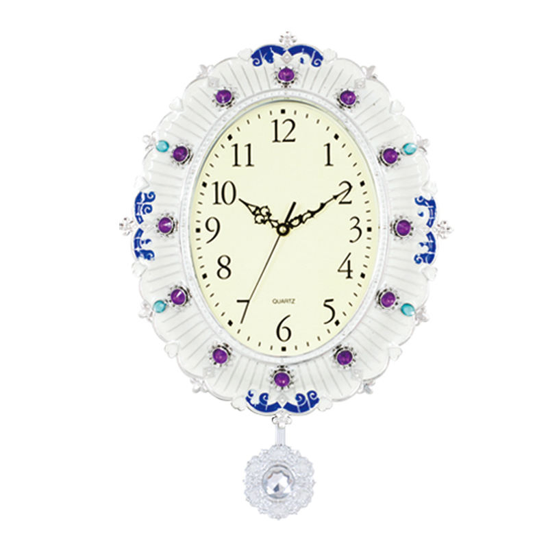 Hot Selling Personalized Creative Rose Pendulum Flower Clockhome Decoration Wall Clock