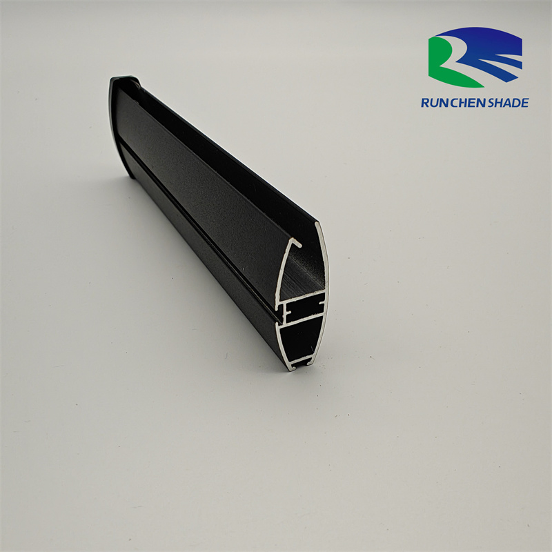 Black Anodized Aluminum Roller Shutter Door Profile Aluminum Profile