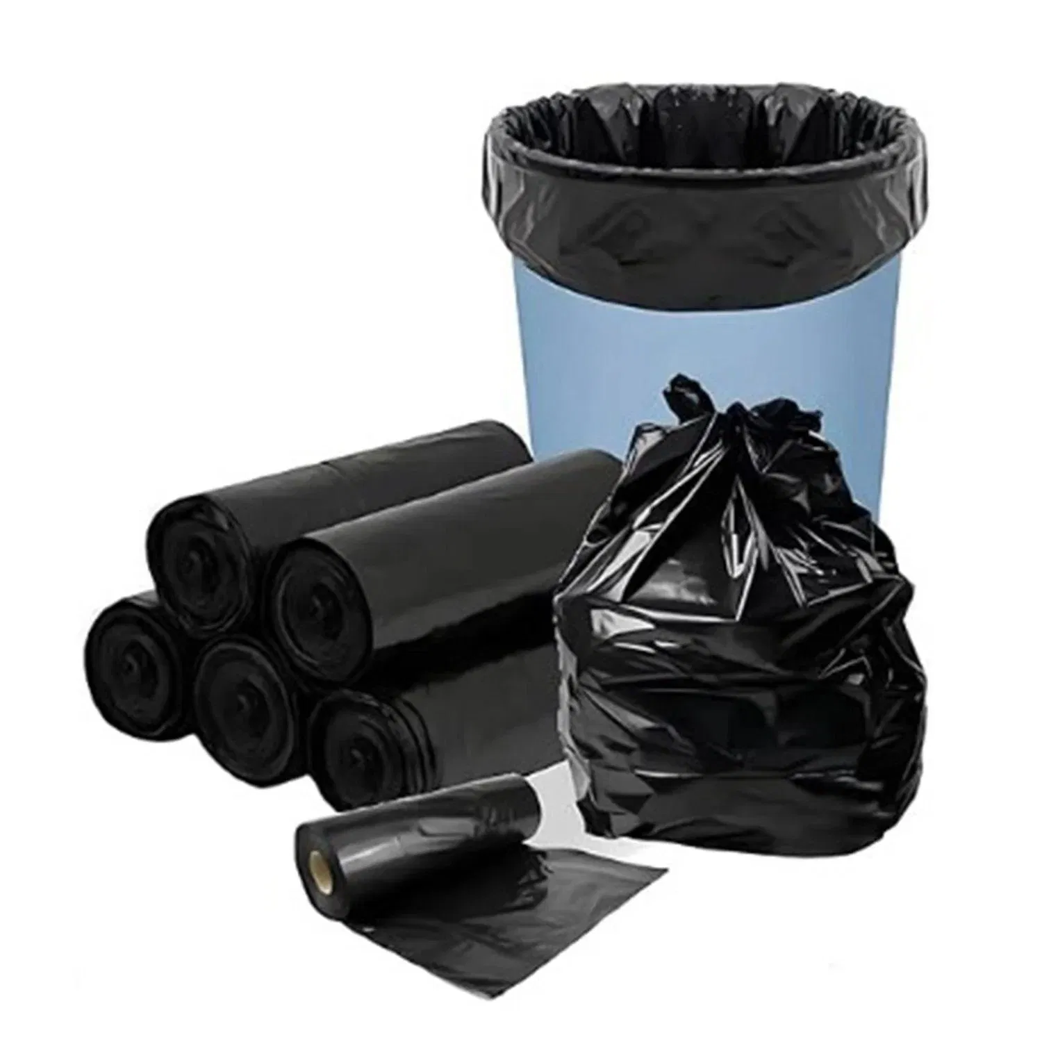Black Blue All Color Trash Bag Garbage Bag Compostable Biodegradable 13-65 Gallon Bin Liner Made in China