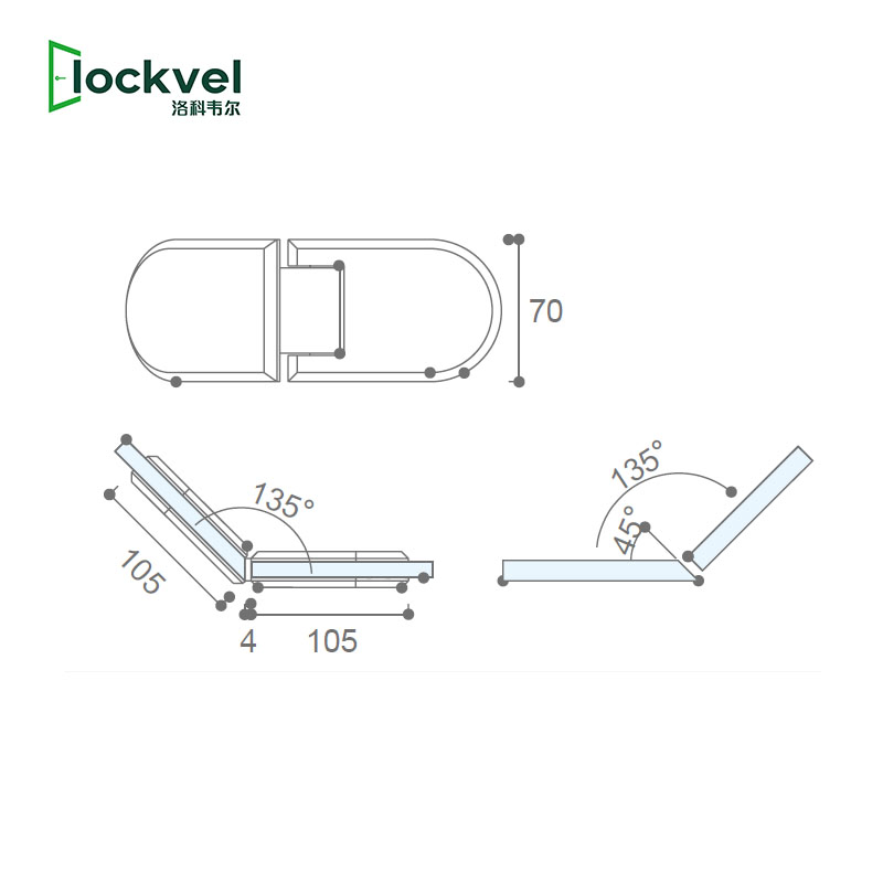Manufacture Best Quality Door Curved Semi-Circular Hinge Shower Door Hinge Clamp