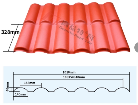 House Roof Material ASA UPVC Roofing Tile Long Span Heat Insulation Plastic Roof Sheet