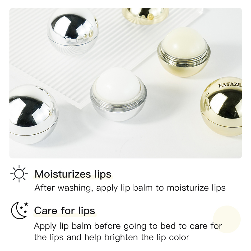 Natural Whitening Lip Lines Moisturizing Compact Convenient Daily Silver Ball Lip Balm