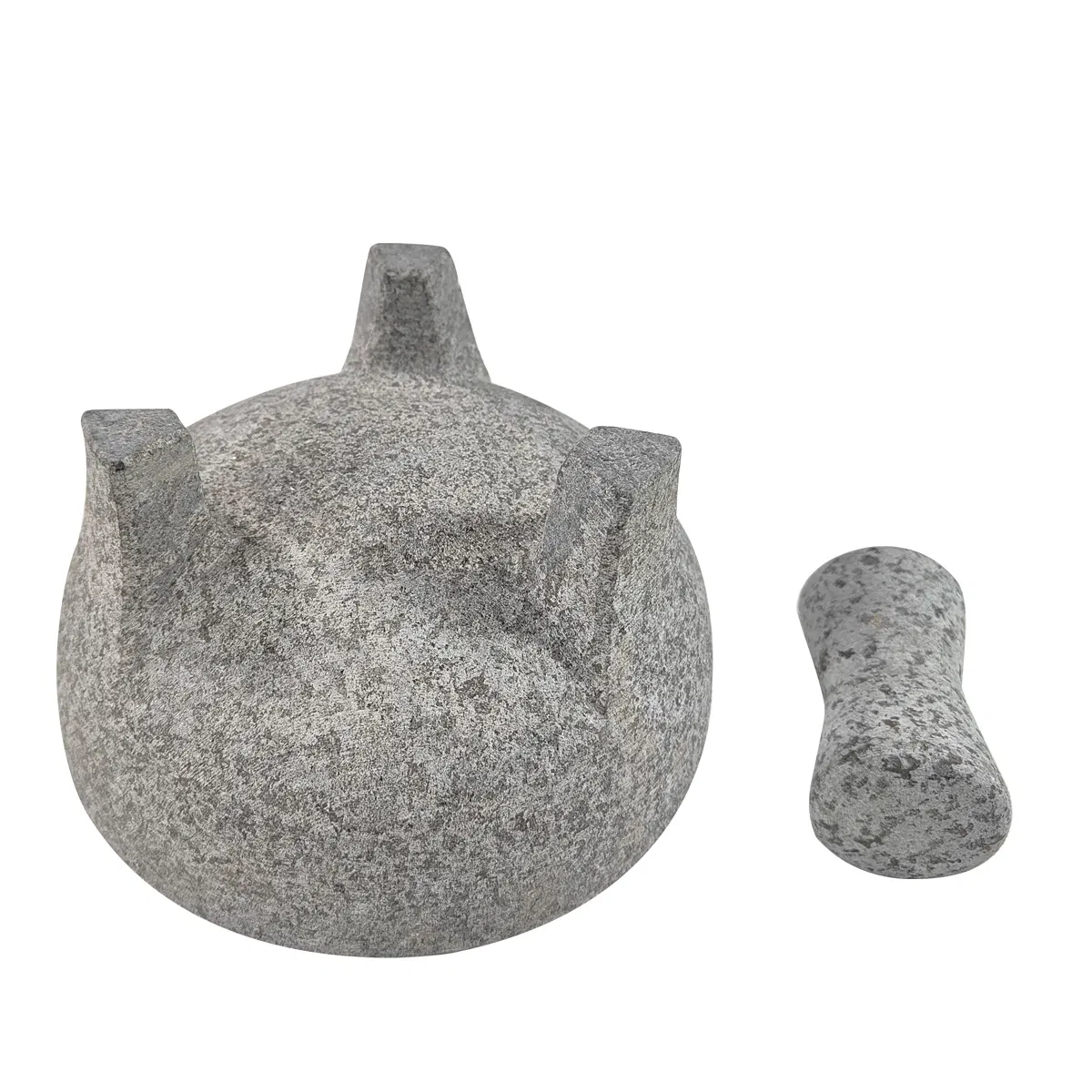 Ступка и пестик из гранита для специй и соусов