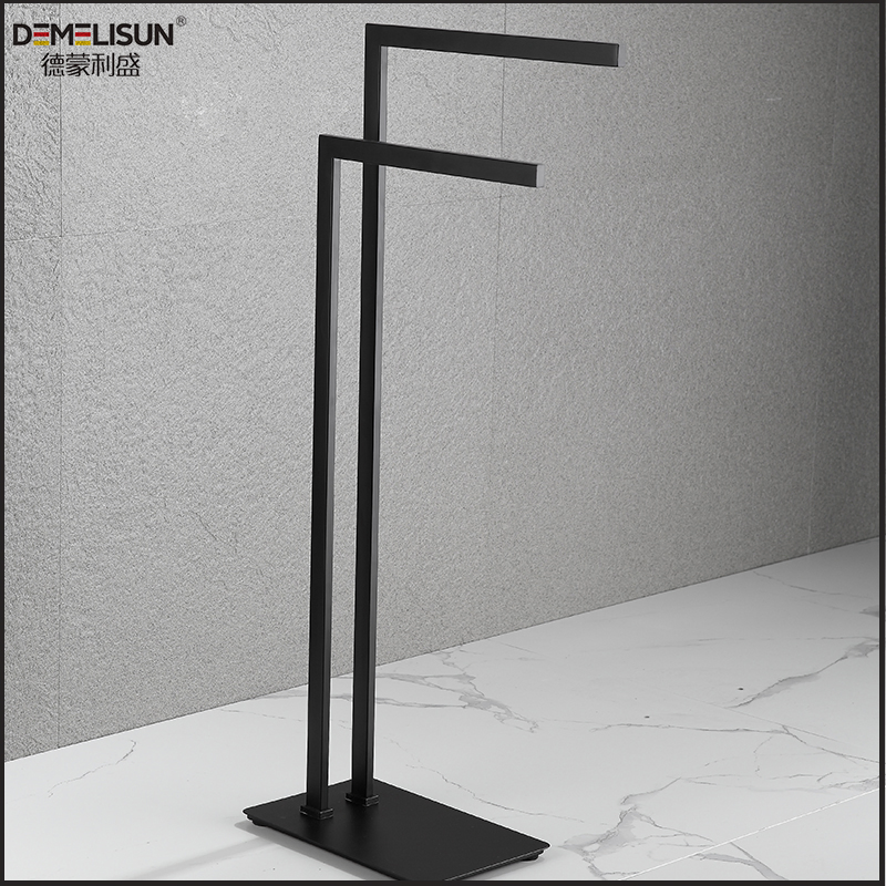 Bathroom Corner Decorative Free Standing Double Stainless Steel Towel Rack