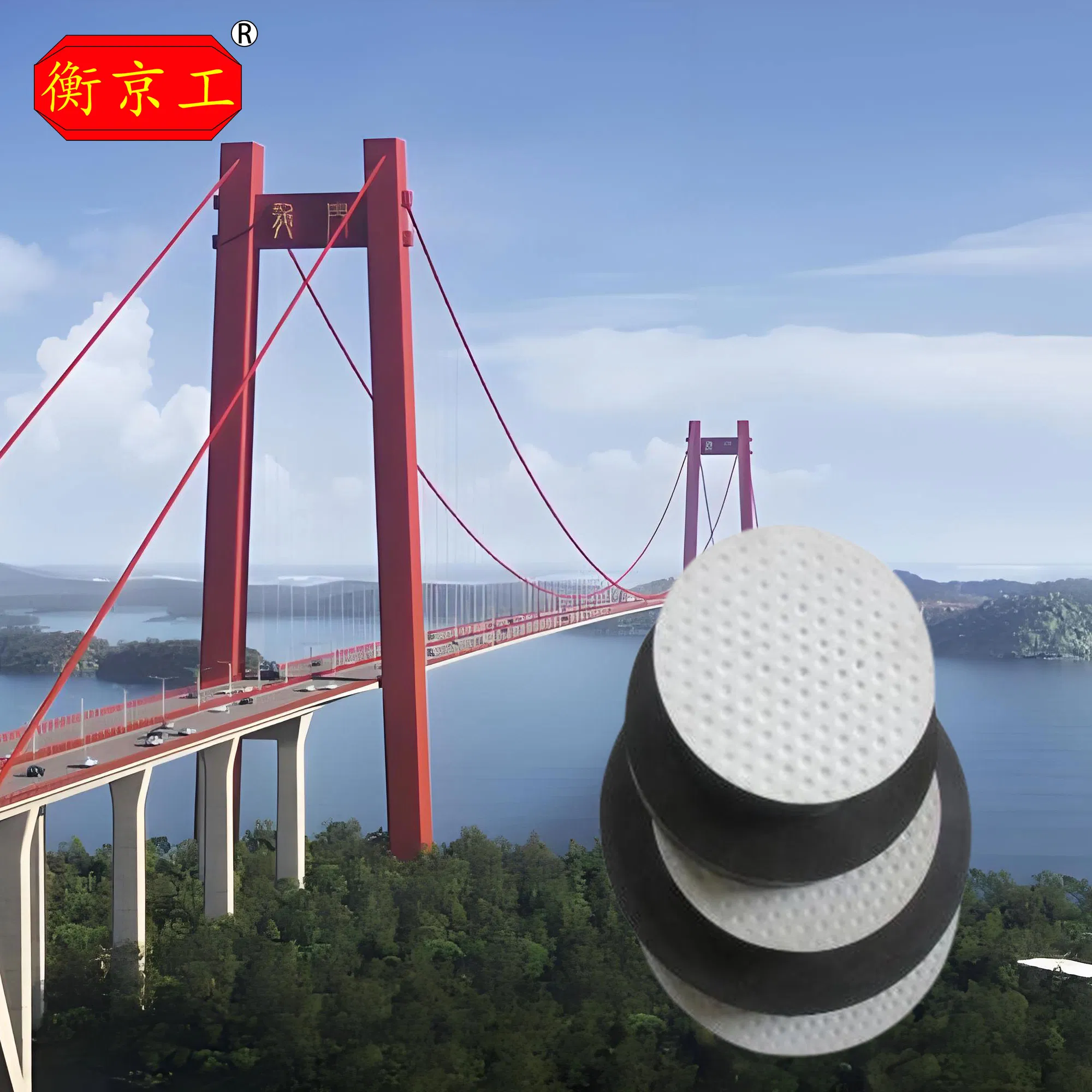 Laminated PTFE Plate Rubber Bearing Elastomer Bridge Bearing Pad
