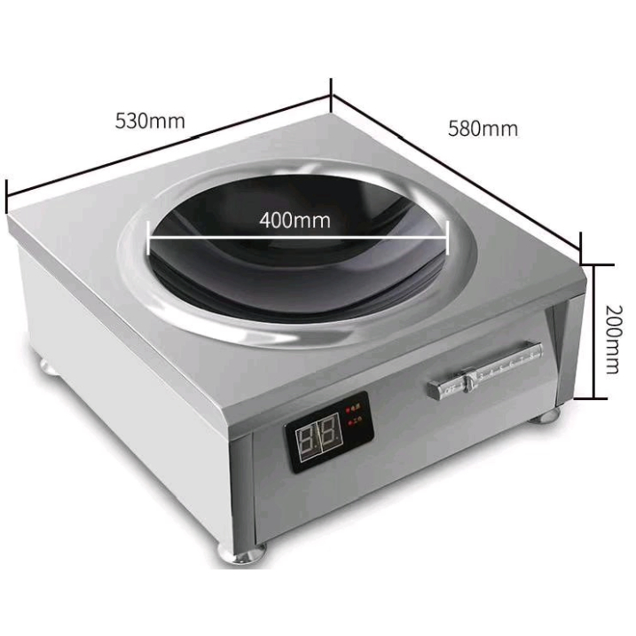 Stainless Steel Body 220V 230V 7000W Commercial Induction Cooker 2 Plate Burner 4 Digital Display