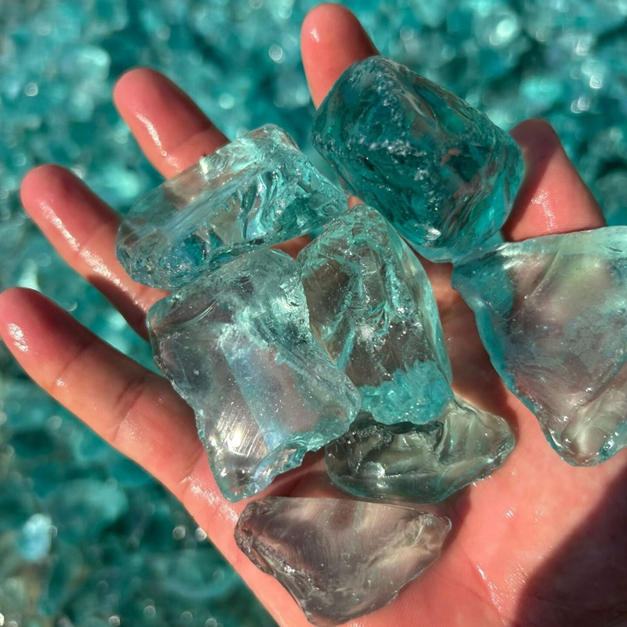 Landscaping Broken Glass Building Green Slag Glass Rocks 2026