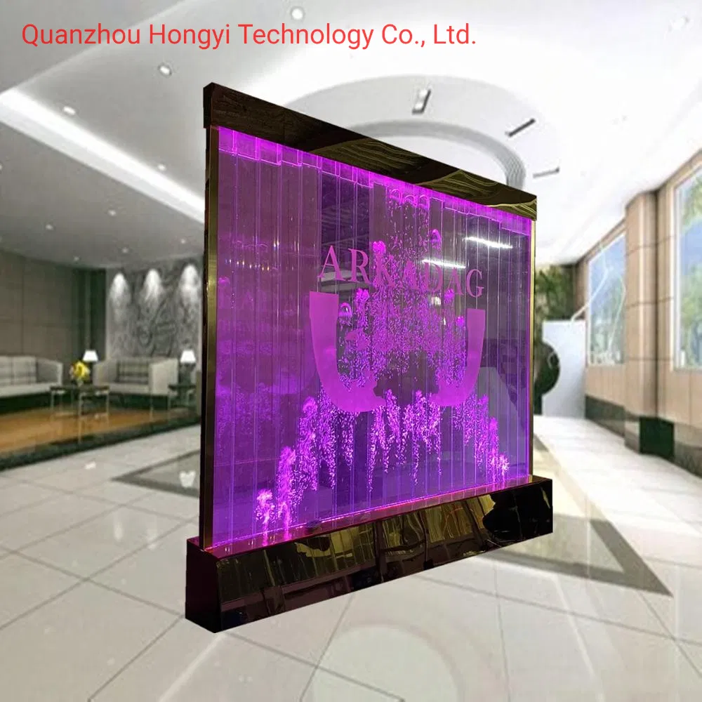 Interior Design Programmable Bubble Water Wall Aquarium Ornaments Room Divider Screens