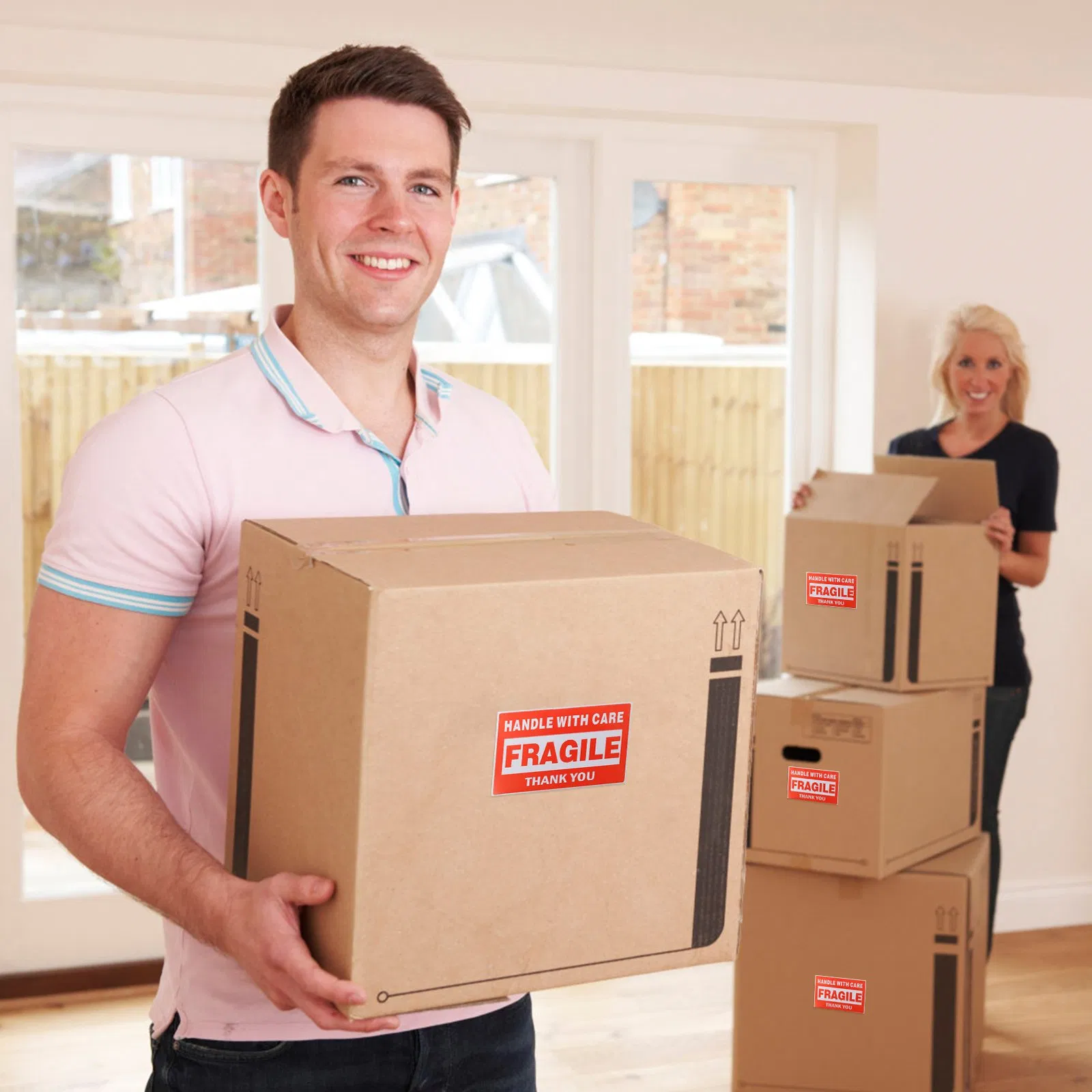 Fragile Carton Warning Label Stick Labels Sticker for Shipping From Manufacturer