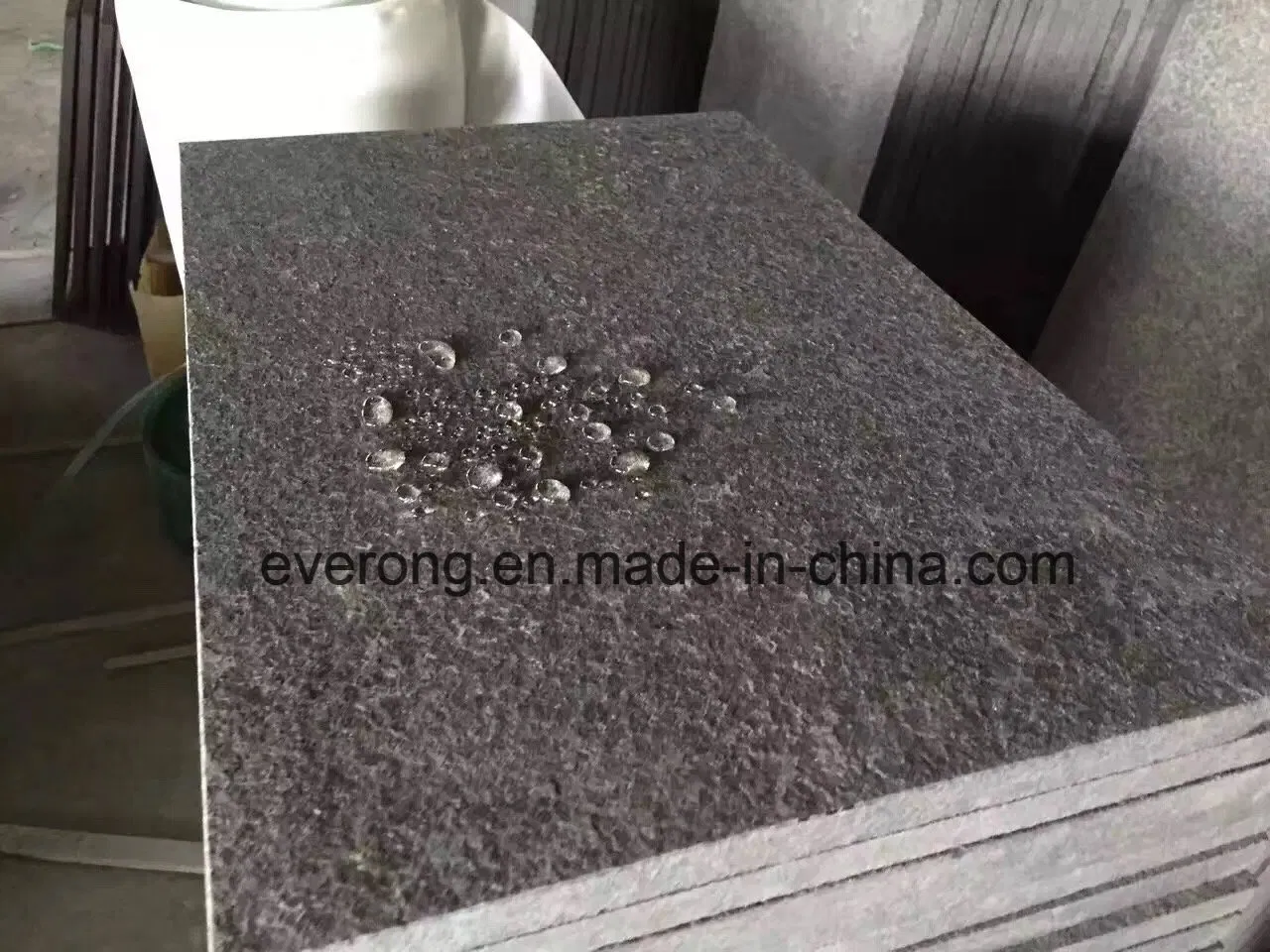 Cheap G684 Black Granite Flamed Paver Outdoor Floor Tiles with Waterproof