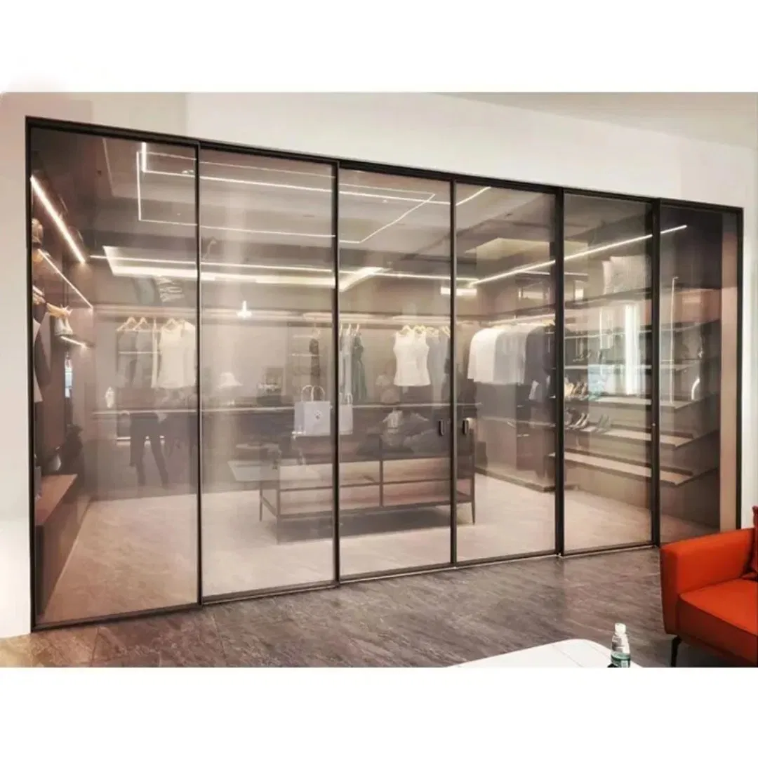 Elegant Premium Aluminum Alloy Glass Door with Durable Stainless Steel Screen