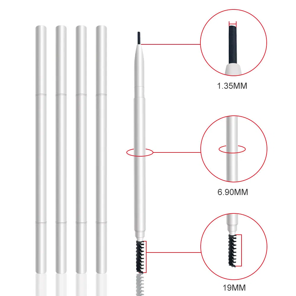 Retractable Triangle Thin Tip Eye Brow Tint Pen Private Label Eyebrow Pencil