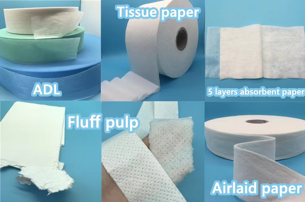 Sap Paper Super Absorbent Fluff Pulp Paper for Under Pad Sanitary Napkin