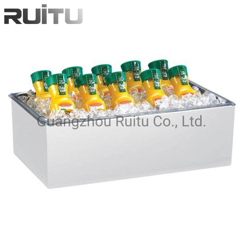 Wood Base Ice Buckets Beverage Housing Cooling Wine Drink Display Acrylic Clear Polycarbonate Plate Inserts Ice Cube Champagne Beer Wooden Ice Bucket