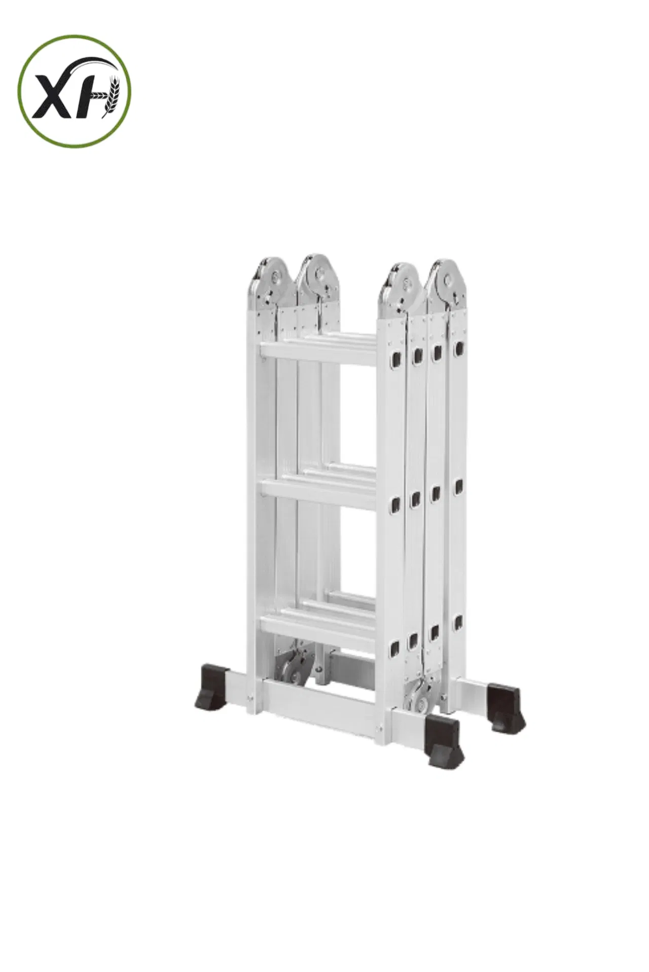 Aluminum Lightweight and Multifunctional Folding Small Joint Ladder (With Anti-slip foot mat) -4X3steps