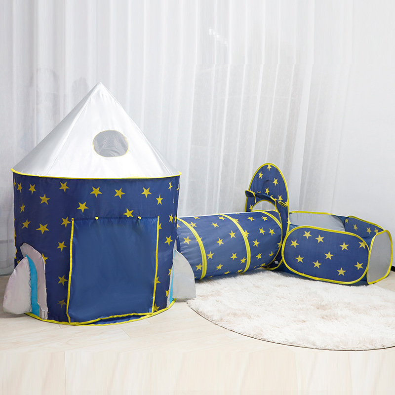 3PCS Princess Fairy Tale Castle Tent Play House Crawl Tunnel & Ball Pit for Kids Toddlers