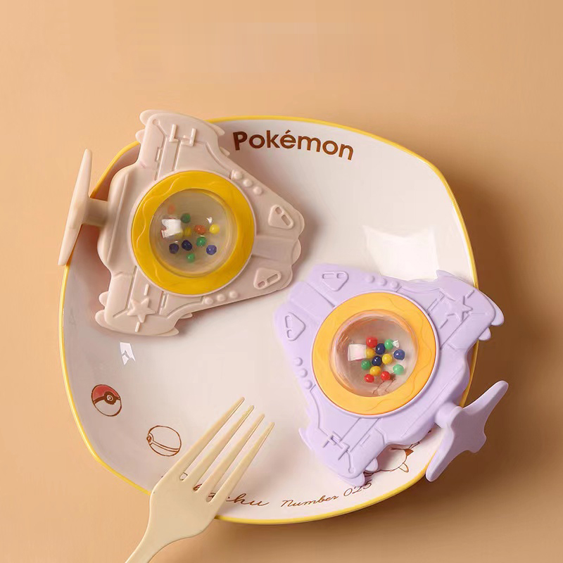 New Arrival Baby Chewing Toy Space Ship Shape Rattle Bell Silicone Baby Teether
