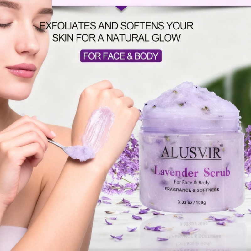 OEM Relaxing Aroma Therapeutic Grade Lavender Scrub for Body and Foot