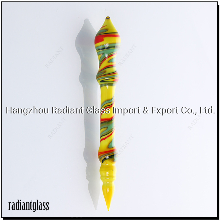 High-End Art Hand Blown Twist Colorful Glass Dabber Dabbing Tool