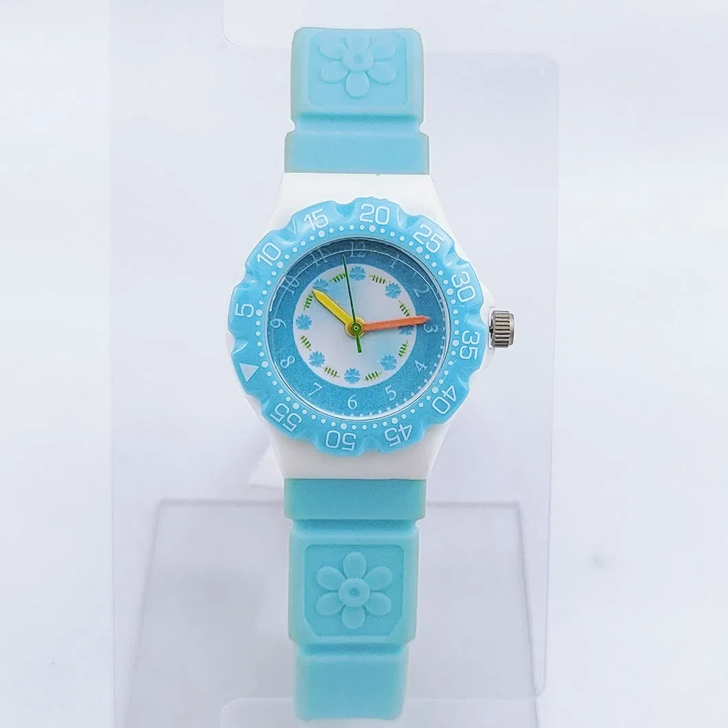 R0994 Plastic Case PVC Strap Wrist Sports Watch for Kids