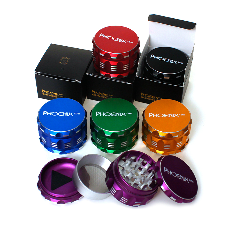 2.5 Inches Colorful Phoenixstar Gift Box Grinder Wholesale Smoking Herb Tobacco Grinders