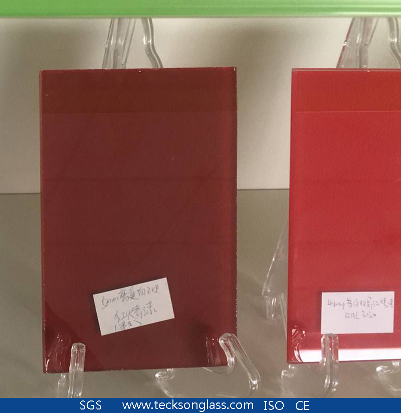 3-6mm Ultra Clear Red Back Paint Float Glass