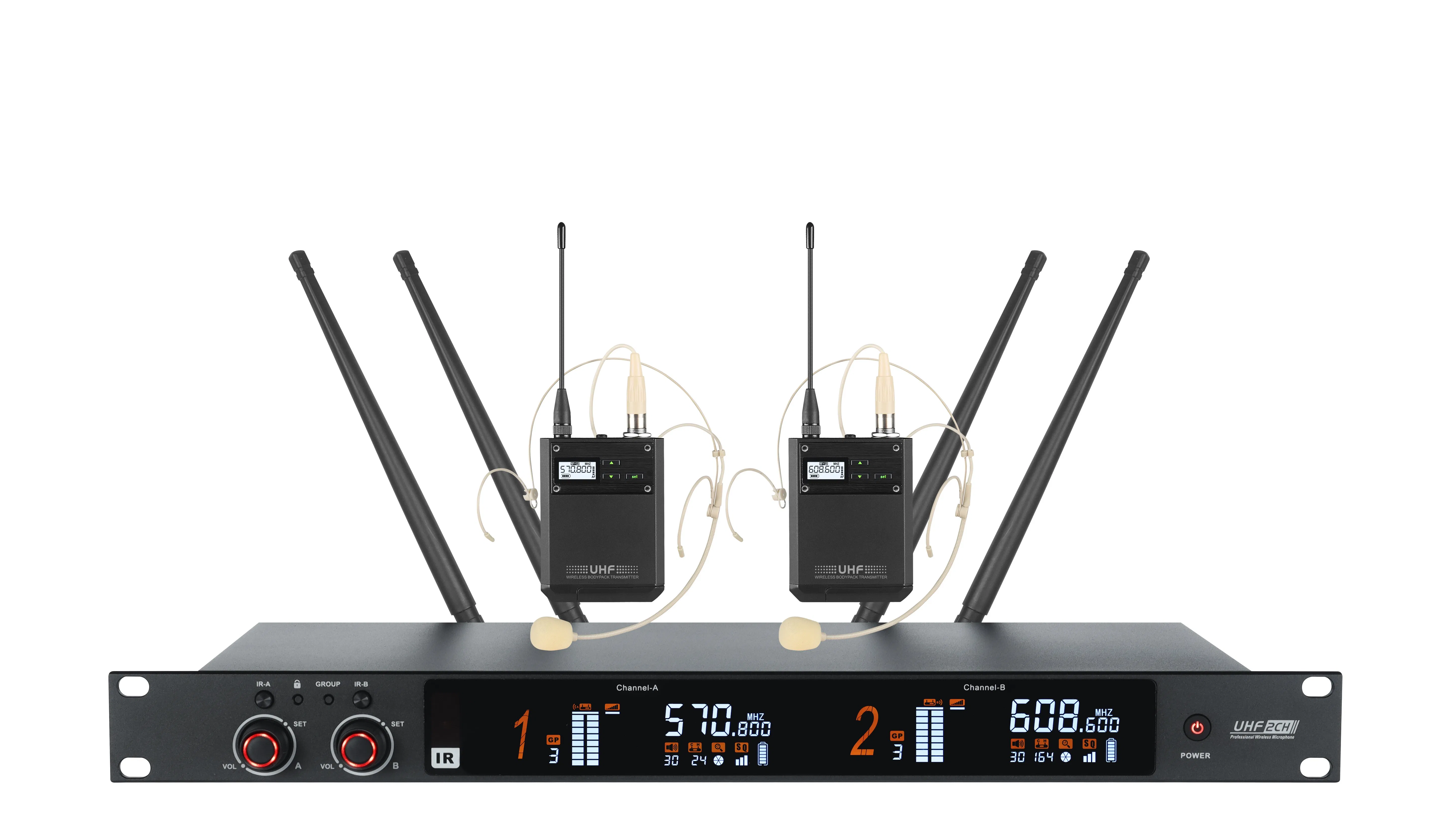 Беспроводной микрофон HT-500, 500 МГц, True Diversity