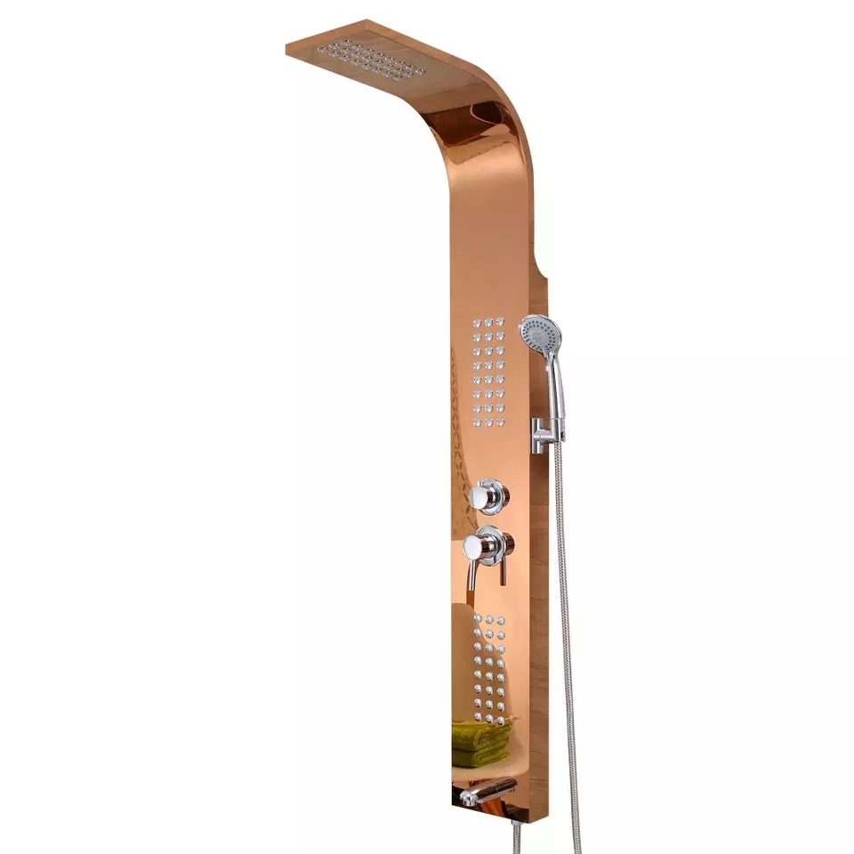 304 Stainless Steel Shower Faucet Column Electronic Bath Waterproof Free Standing Shower Panel System