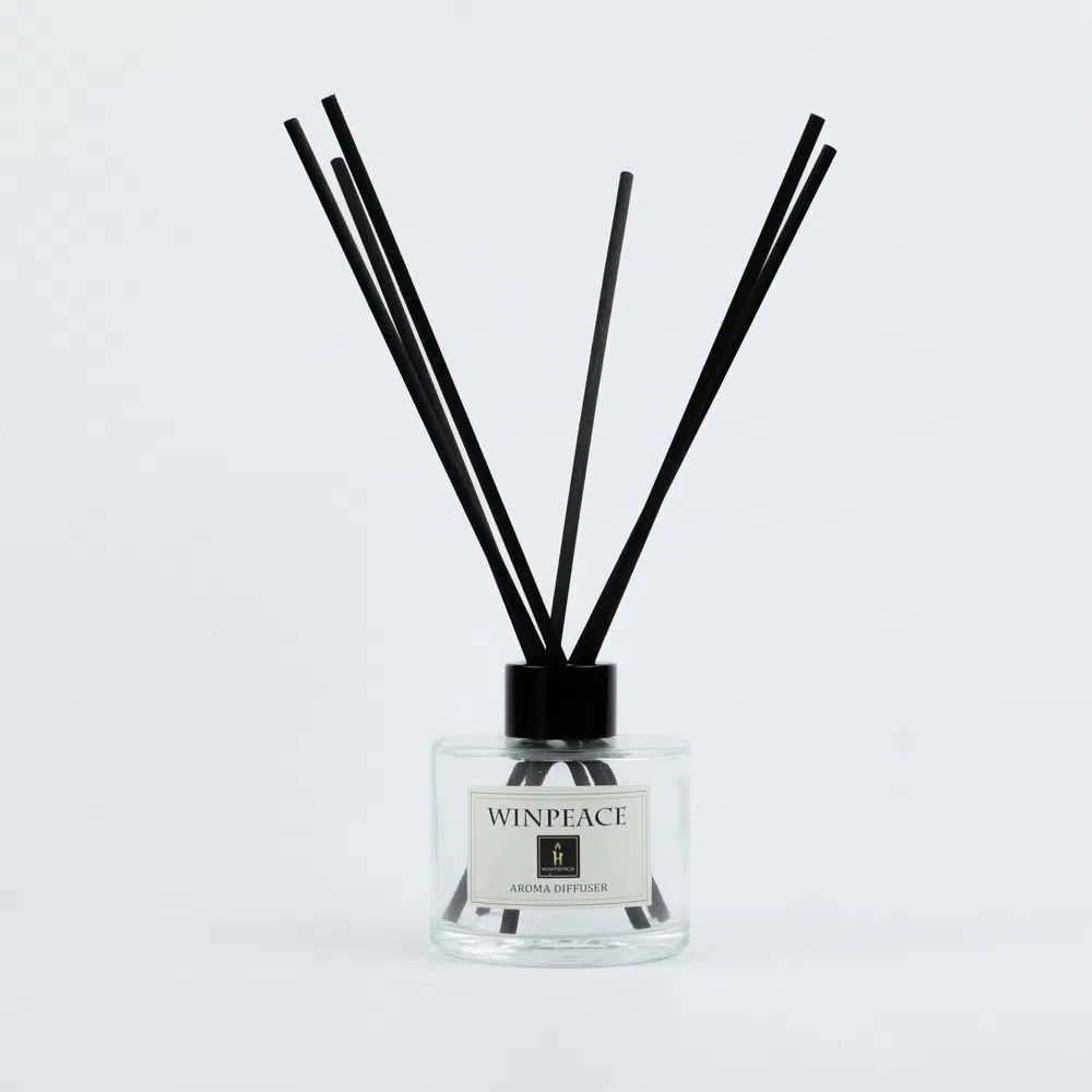 Natural Reed Sticks Custom Scent Elegant Glass Bottle Aromatherapy Diffuser