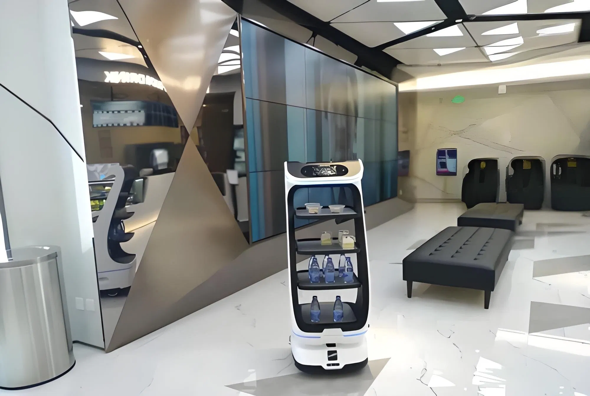 Deepblue Durable Service Robot Indoor Delivery Robot for Library Delivery